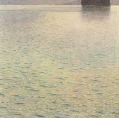Gustav Klimt Island in Lake Atter (mk20) Norge oil painting art